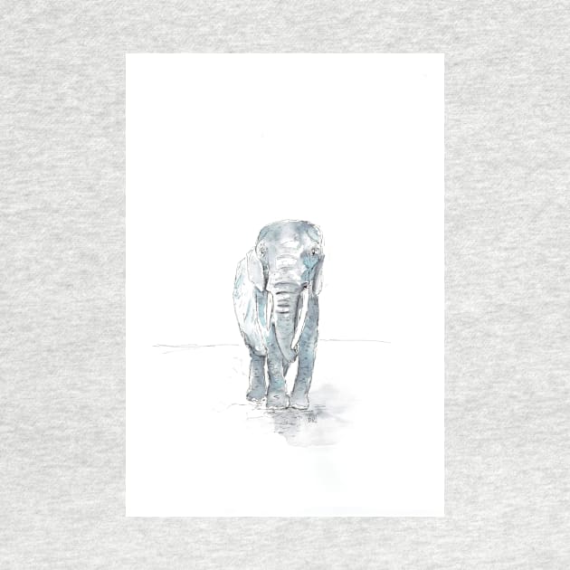 Elephant in monochrome by DebTheZeb
